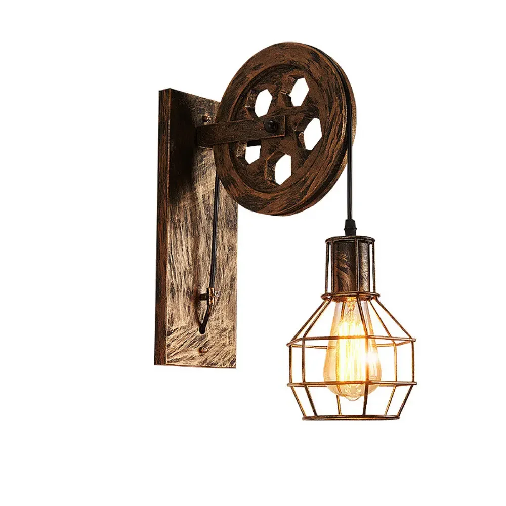 Imagem -02 - Industrial Led Vintage Wall Light Retro Lamp Shade Fixture Iron Loft Cafe Bar Luzes Ajustáveis Sconce Wandlamp Decoração