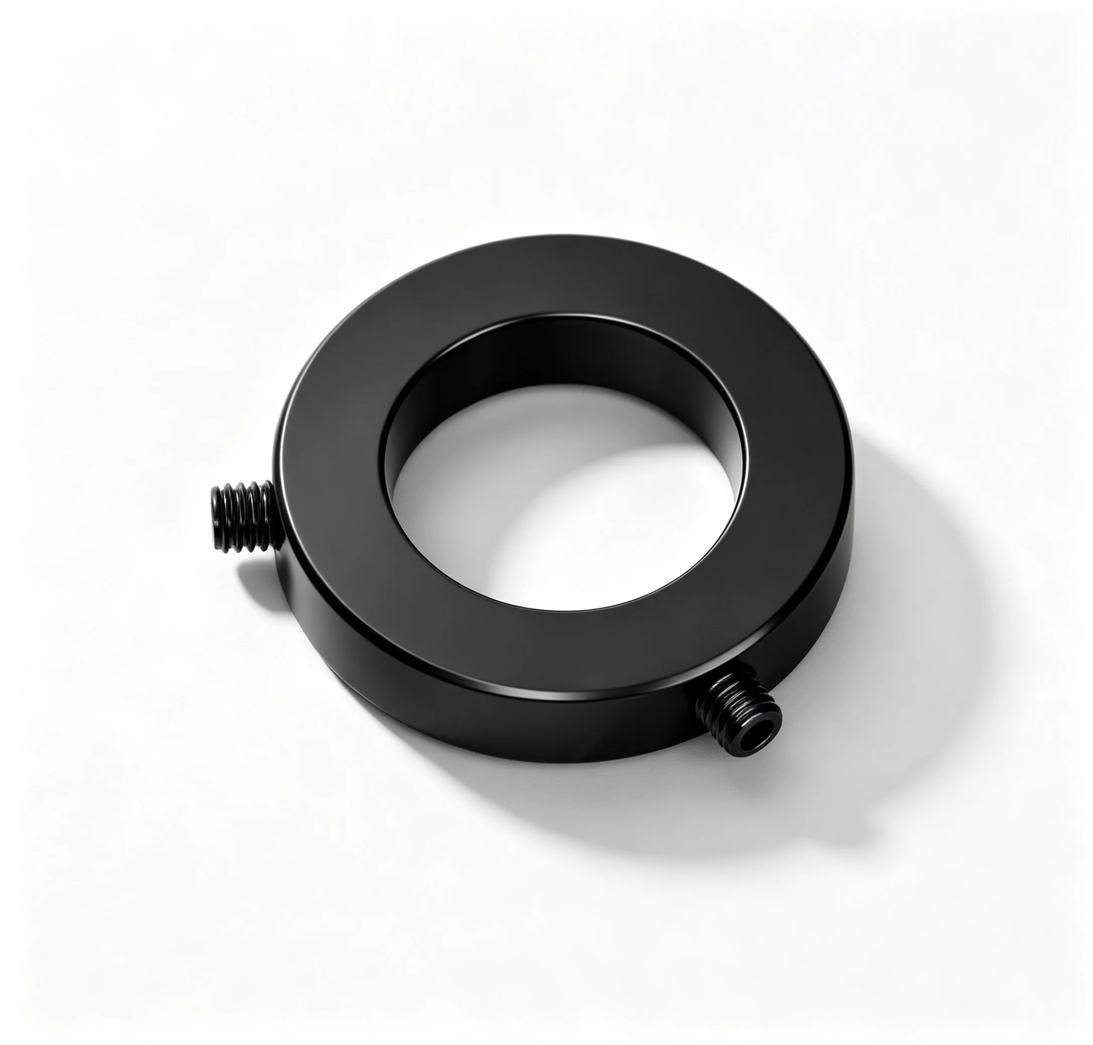 Φ32‑100 Double‑Hole Setscrew‑Locked Retaining Ring Hardened Carbon Steel Shaft Collar Axial Limit For Machinery Shaft Parts