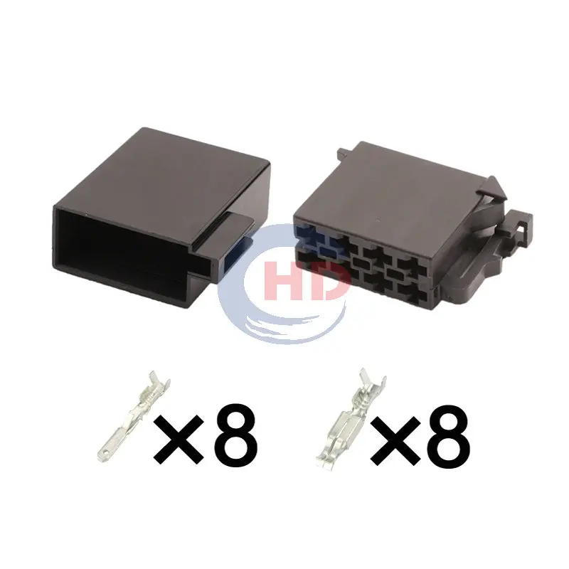 

1-20 sets 8 Pin Middle Slot ISO Radio Horn CD Connector 106455-3 962189-1