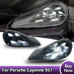Car Lights For 2007-2010 Porsche Cayenne Headlight 957 Headlights LED PDLS Matrix Front Lamp DRL Auto Accessories Plug Play