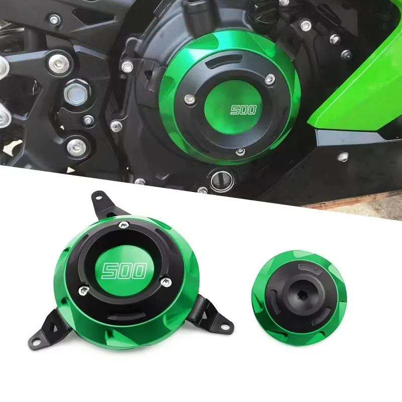 

Motorcycle CNC Engine Protective Cover Fairing Guard Sliders Crash Pad For Ninja500 Z500 ninja 500 2024 2025