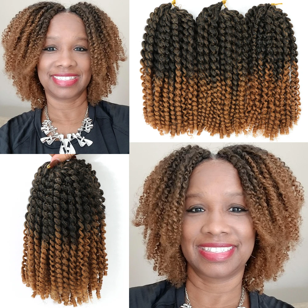 Marlybob Curly Crochet Hair Soft Kinky Curls Braiding Hair meche cheveux a tresser Synthetic Short Passion Twist Hair Extensions