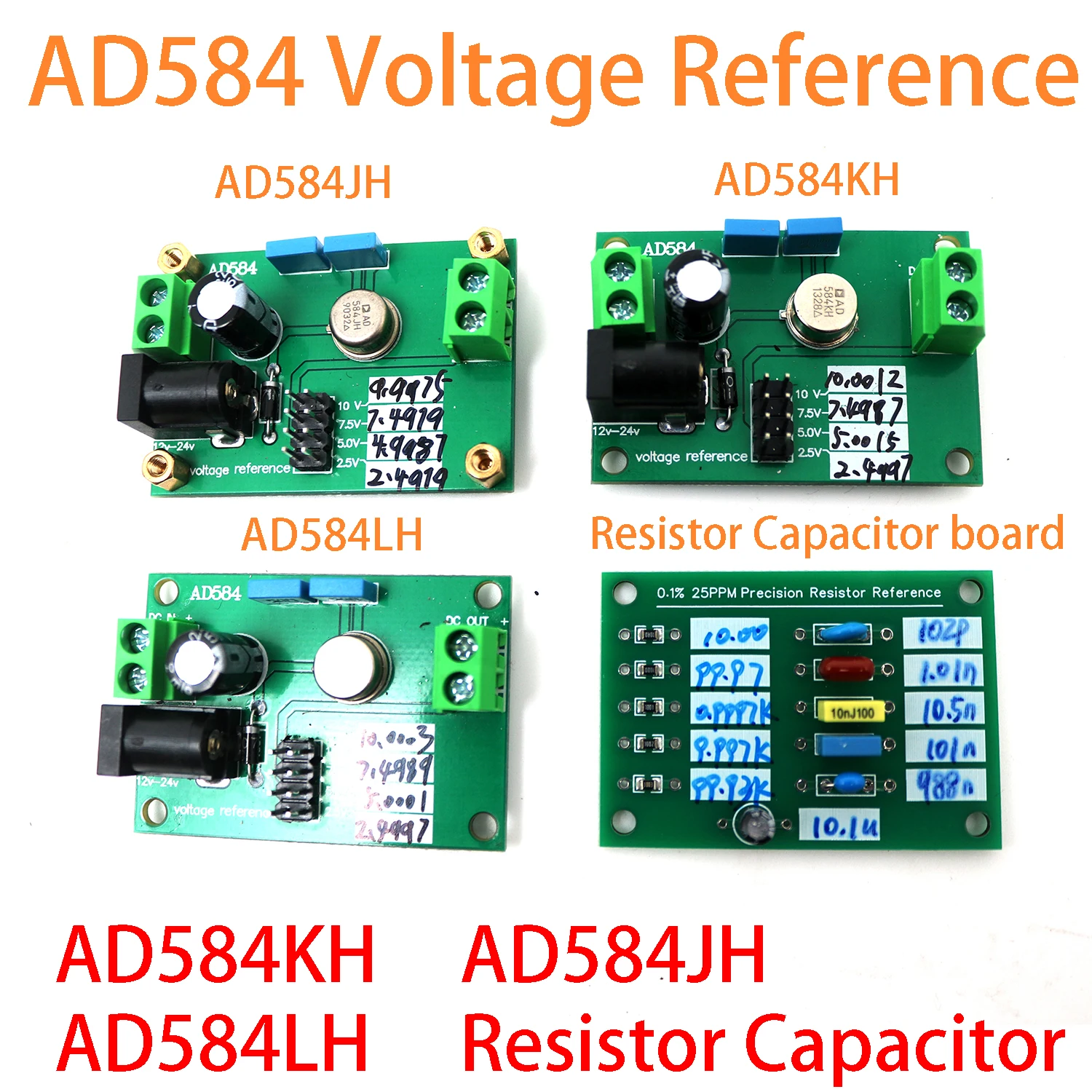 AD584 Reference Source 10V Voltage Reference Board AD584JH AD584LH AD584KH / Resistor Capacitor Board Calibration Multimeter