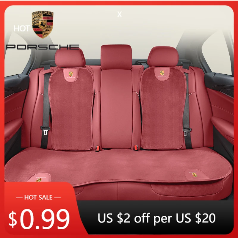

Car Sticker For Porsche Cayman Cayenne 911 Macan Car Seat Cover Backrest Pad Cushion Plush Interior Accessories For Porsche 911