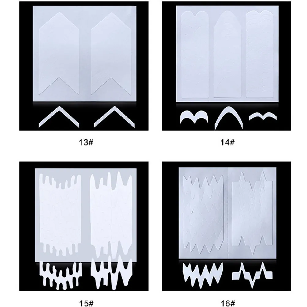 

24Pcs French Style Nail Art Stickers Nail Decals for Women DIY Manicure Tools Classic Patterns Shining Charm Salon Look