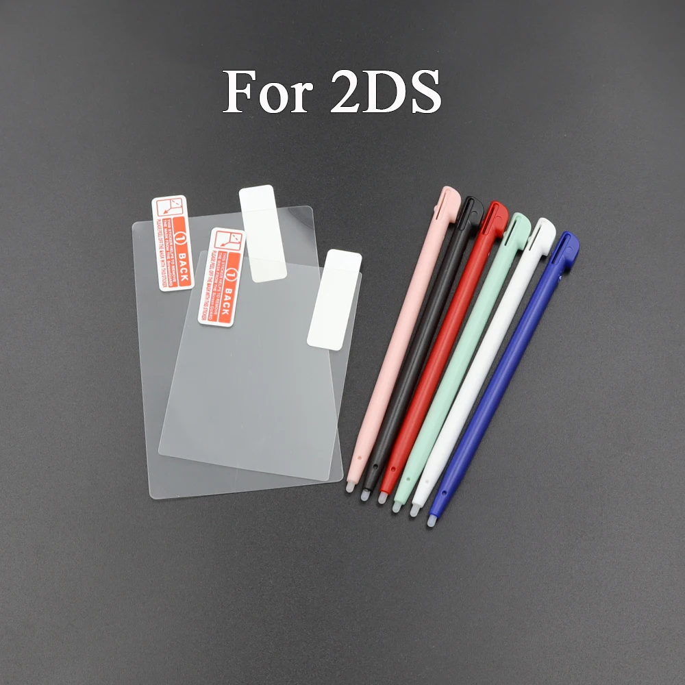 Für NDS NDSL NDSi XL für 2DS New 3DS XL LCD-Bildschirm Schutzfolie Oben Unten Transparente Schutzabdeckung & Touchpen – Detail 2
