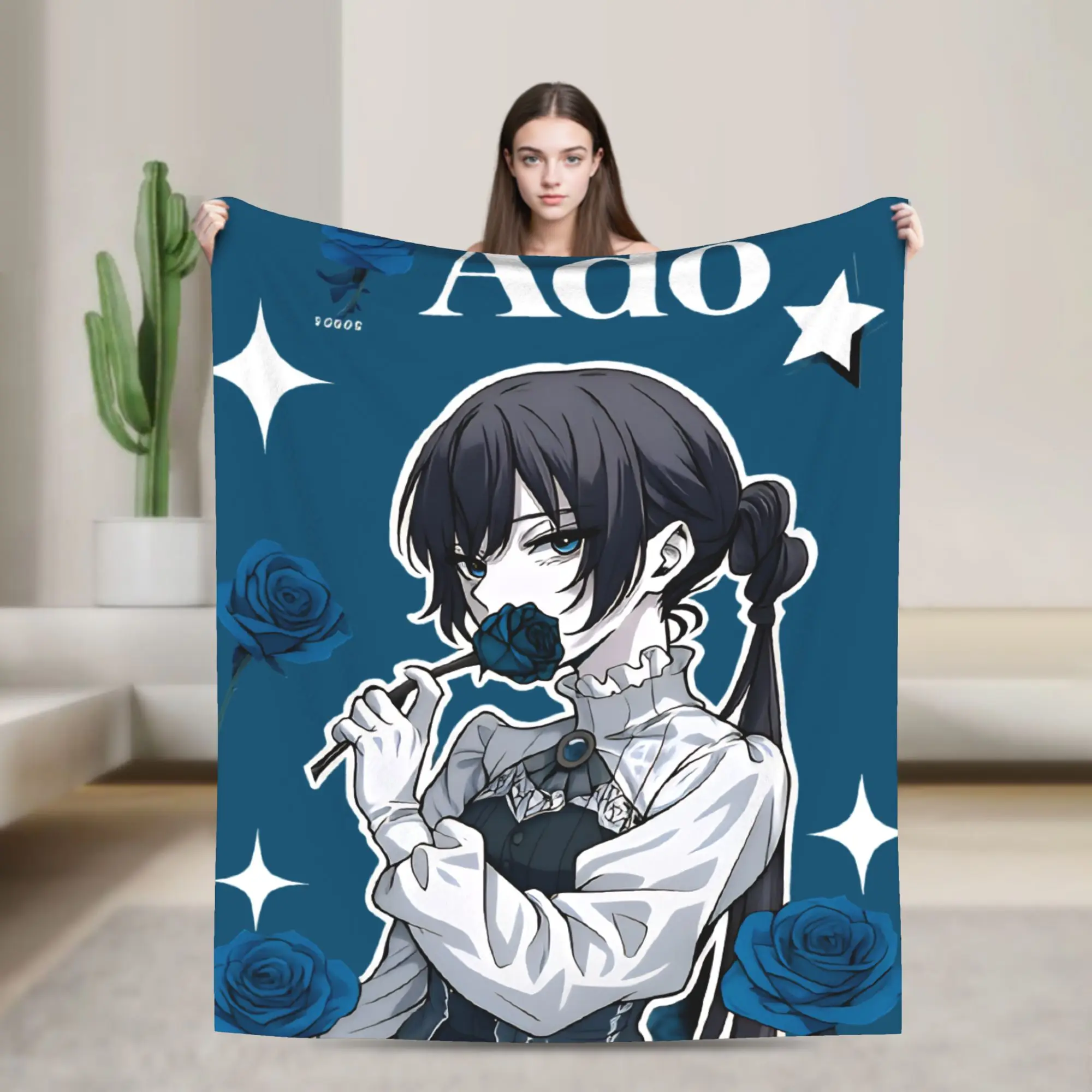 Ado  Flannel Blanket Cartoon  Awesome Throw Blanket for Home 125*100cm Rug Piece