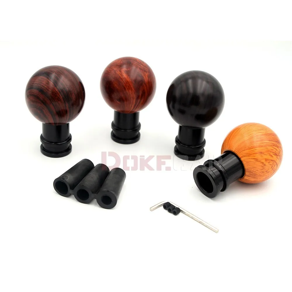 spherical Universal Peach Wood color Car Manual Gear Shift Knob Shifter Lever