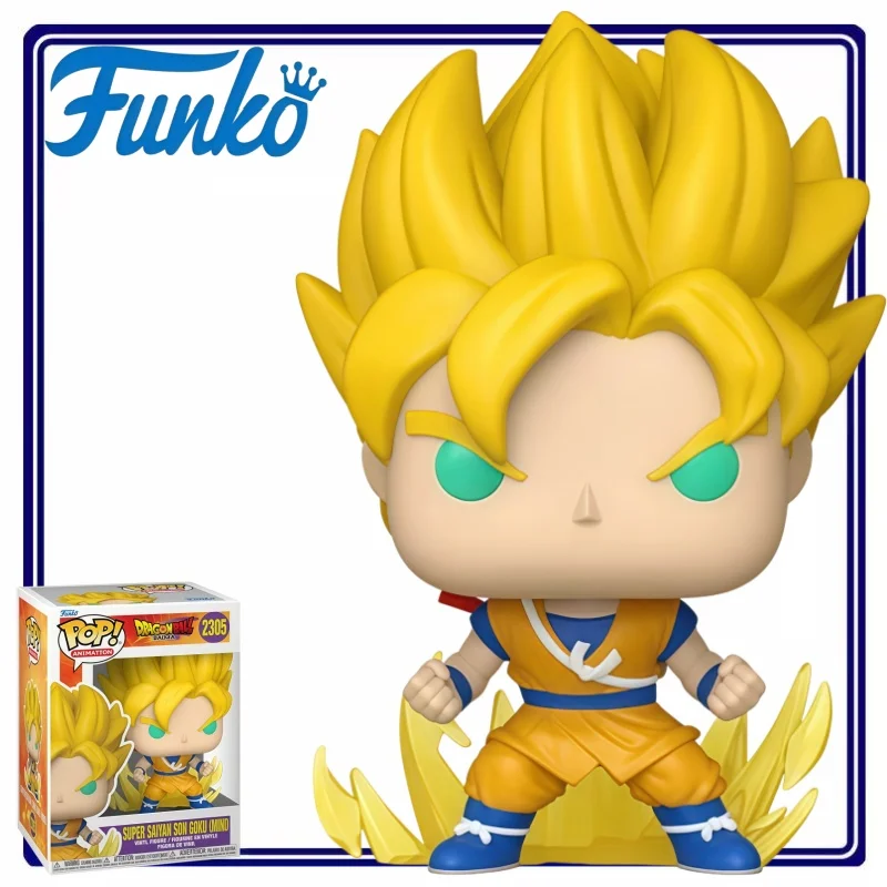 Figura de Vinilo Funko Pop Dragon Ball Daima Premium Super Saiyan Son Goku, Adorno Coleccionable de Anime para Escritorio, Regalo Navideño para Fans de DBZ