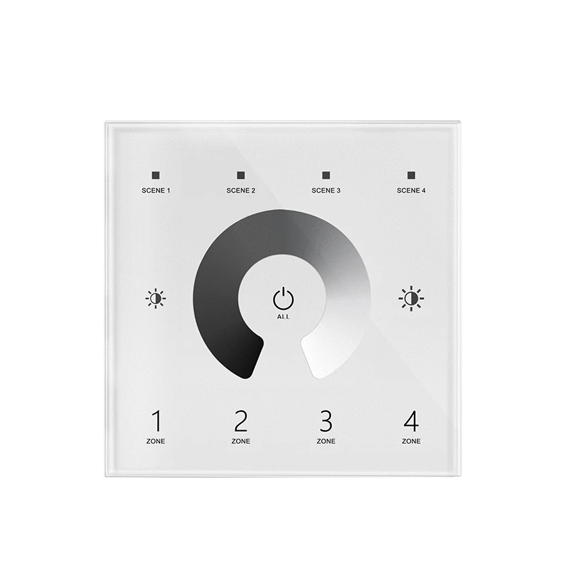 4 Zone T11 Dimmen Fernbedienung einfarbig RF Wireless Glas Bedienfeld Touch Panel Controller DMX Master für LED-Leuchten