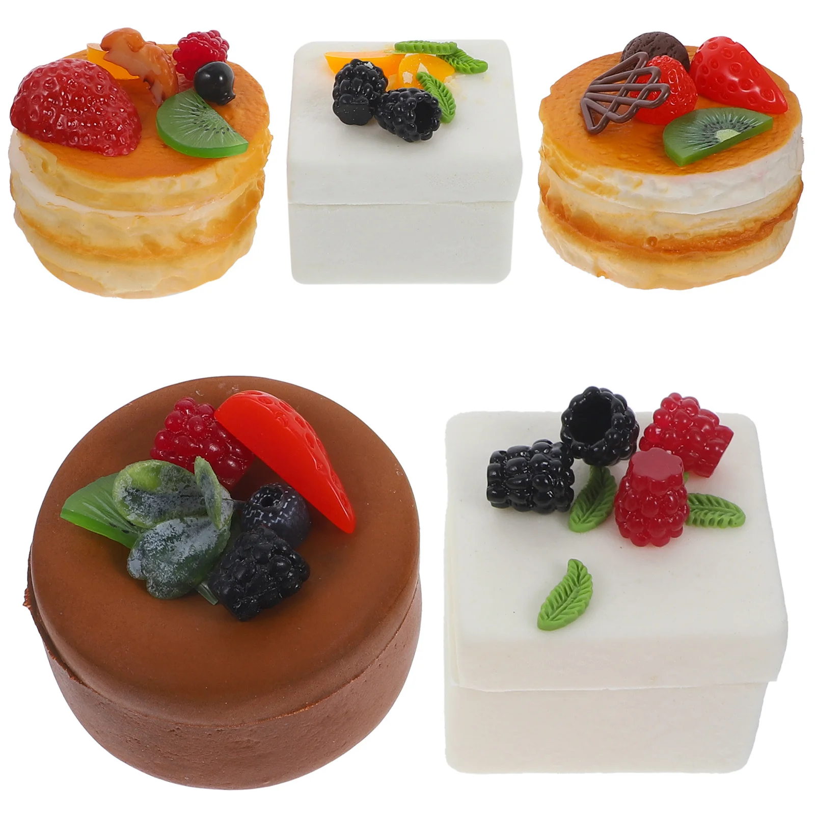 Miniatuur Taartdoos DIY Speelgoed voor Kinderen Kunstmatige Brood Donuts Model Poppenhuis Keuken Opbergdozen Cadeau Bruiloft Props