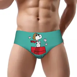 Custom Men Snoopys Dog Cartoon Men Panties Comfort Briefs Underwear