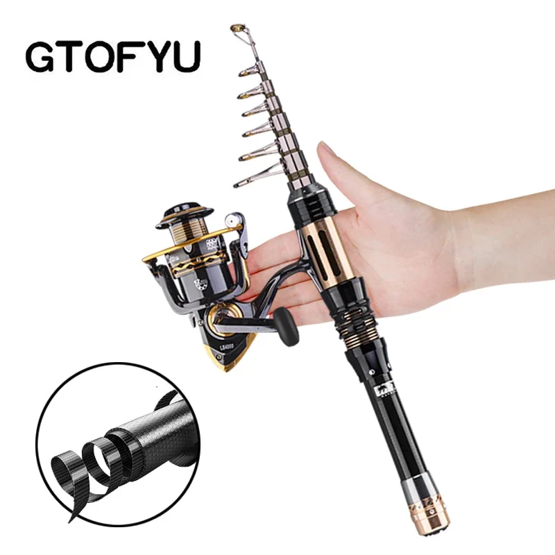 Ultra-short Portable Carbon Spinning Telescopic Fishing Rod 1.8m 2.1m 2.4m 2.7M 3.0M Fast Action Ultra Light Spinning Rod Pole