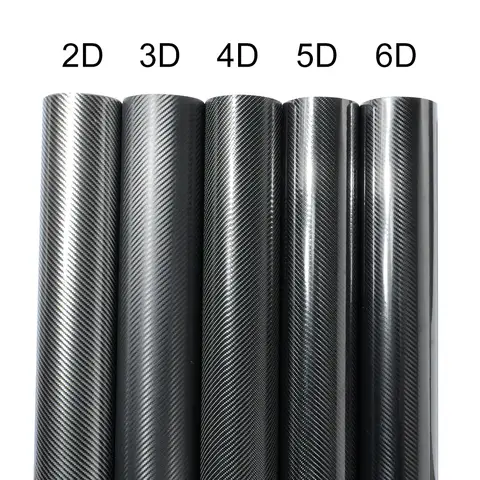 광택 탄소 섬유 랩 비닐 필름 2D 3D 4D 5D 6D 자동차 스티커 자동 오토바이 포장 커버 필름 장식 자동차 액세서리