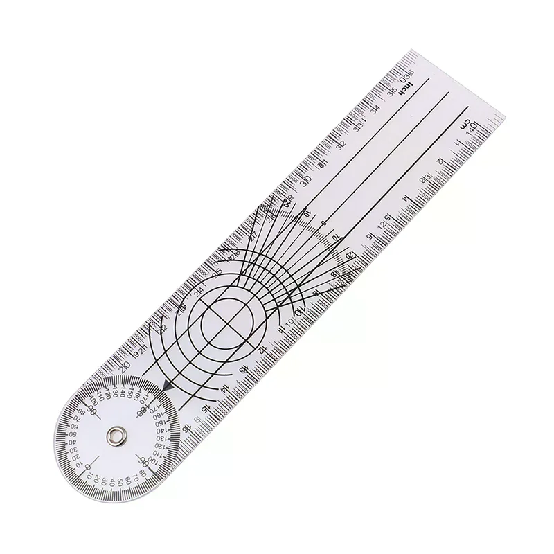 【New】1PC Multi-Ruler Goniometer Angle Medical Spinal Ruler 360 Degree Measuring Tool