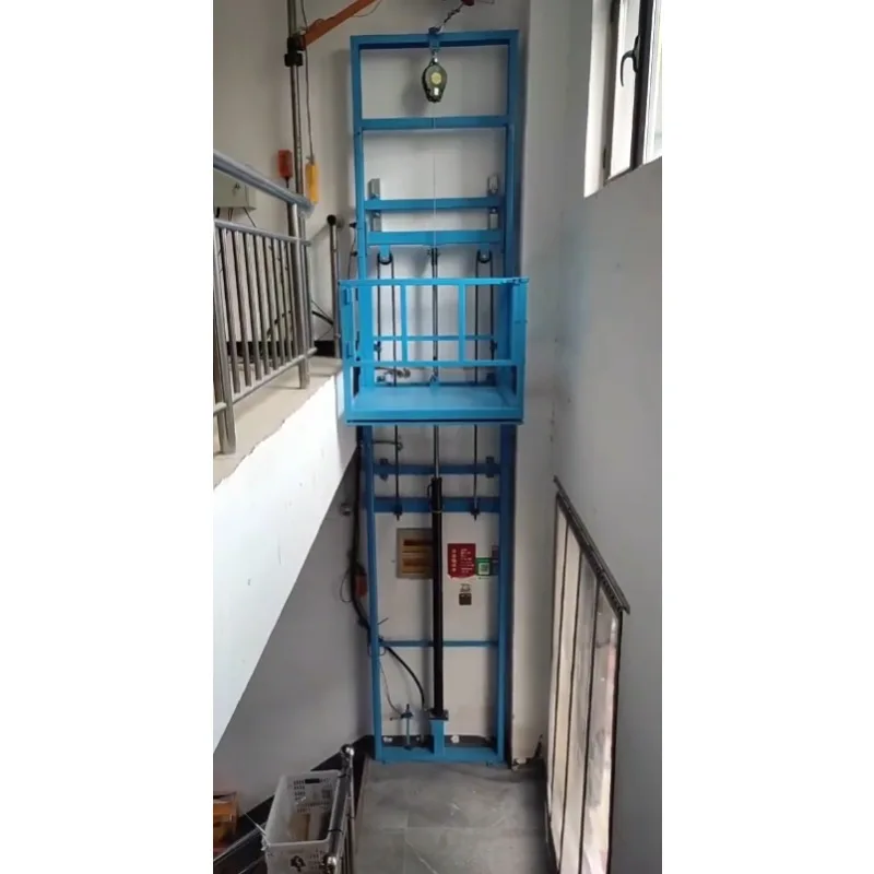 2-8미터 가정용 엘리베이터 전기 유압 화물 엘리베이터 맞춤형 플랫폼 안전 시스템 포함 500KG 적재 용량