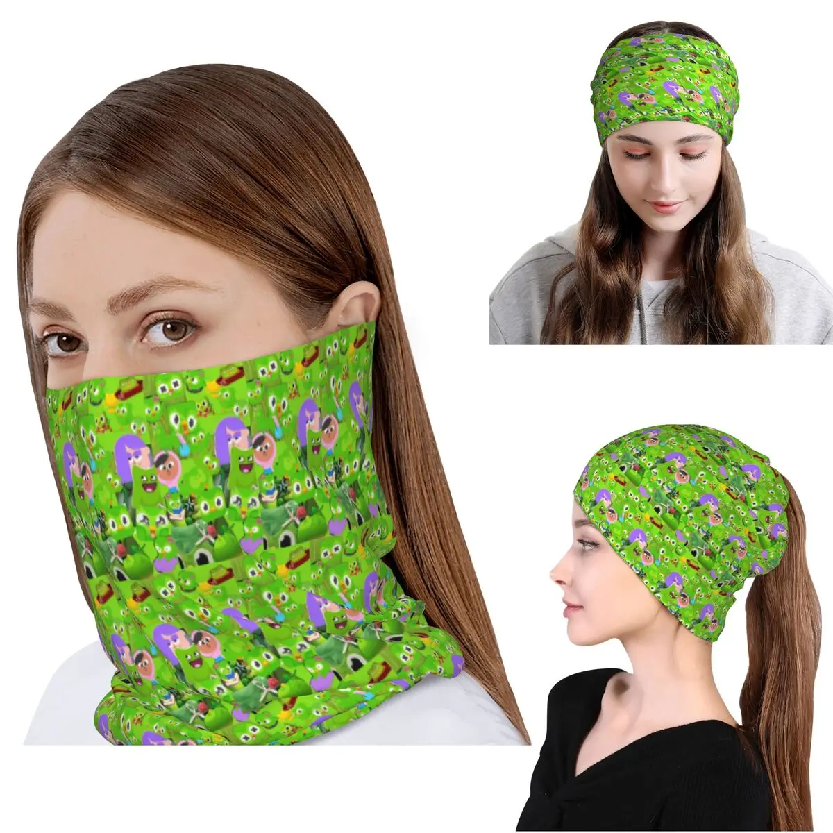 

Duolingo Owl Duo Bandana Neck Gaiter Wrap Scarf Multifunction Face Mask Beanies Hat Unisex Adult Windproof