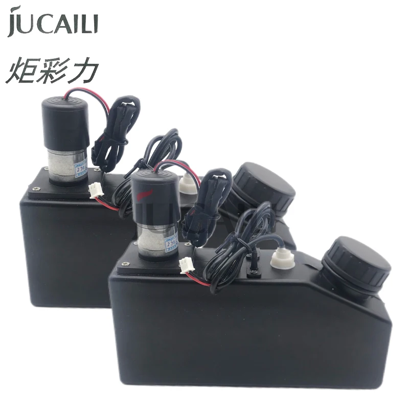 JCL 500mL UV Ink Tank Cartridge with Stirring Motor and Level Sensor Mute White Inks Sub Tank Bulk 0.5L with Silencer