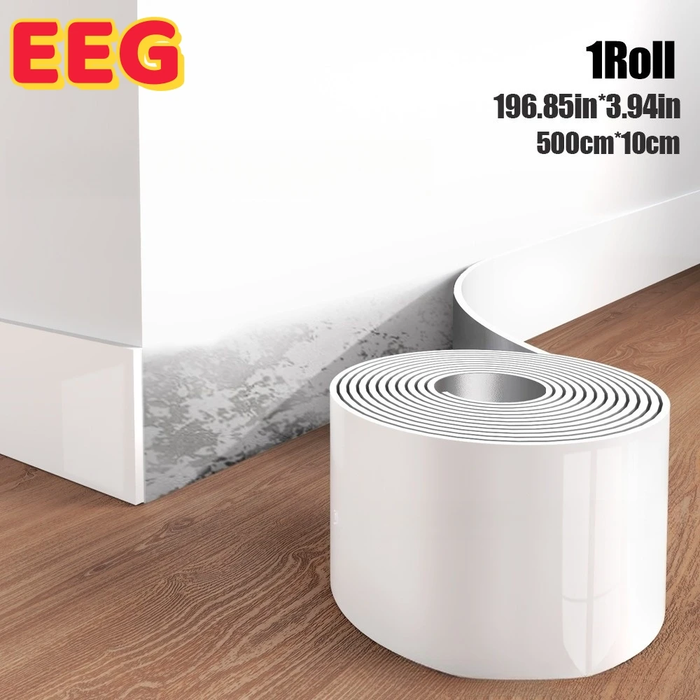 

Thickening Flexible Foam Wall Stickers Self Adhesive Skirting Board Waistline Tape with Aluminum Foil Bottom for Sill Staircase