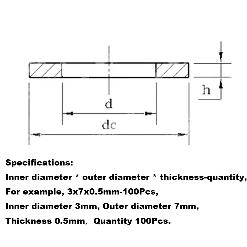 M2 M3 M4 M5 M6 Flat Washer Carbon Steel Zinc Plated Galvanized Fender Washer Plain GasketsThickness 0.5mm-1.5mm Plain Gaskets