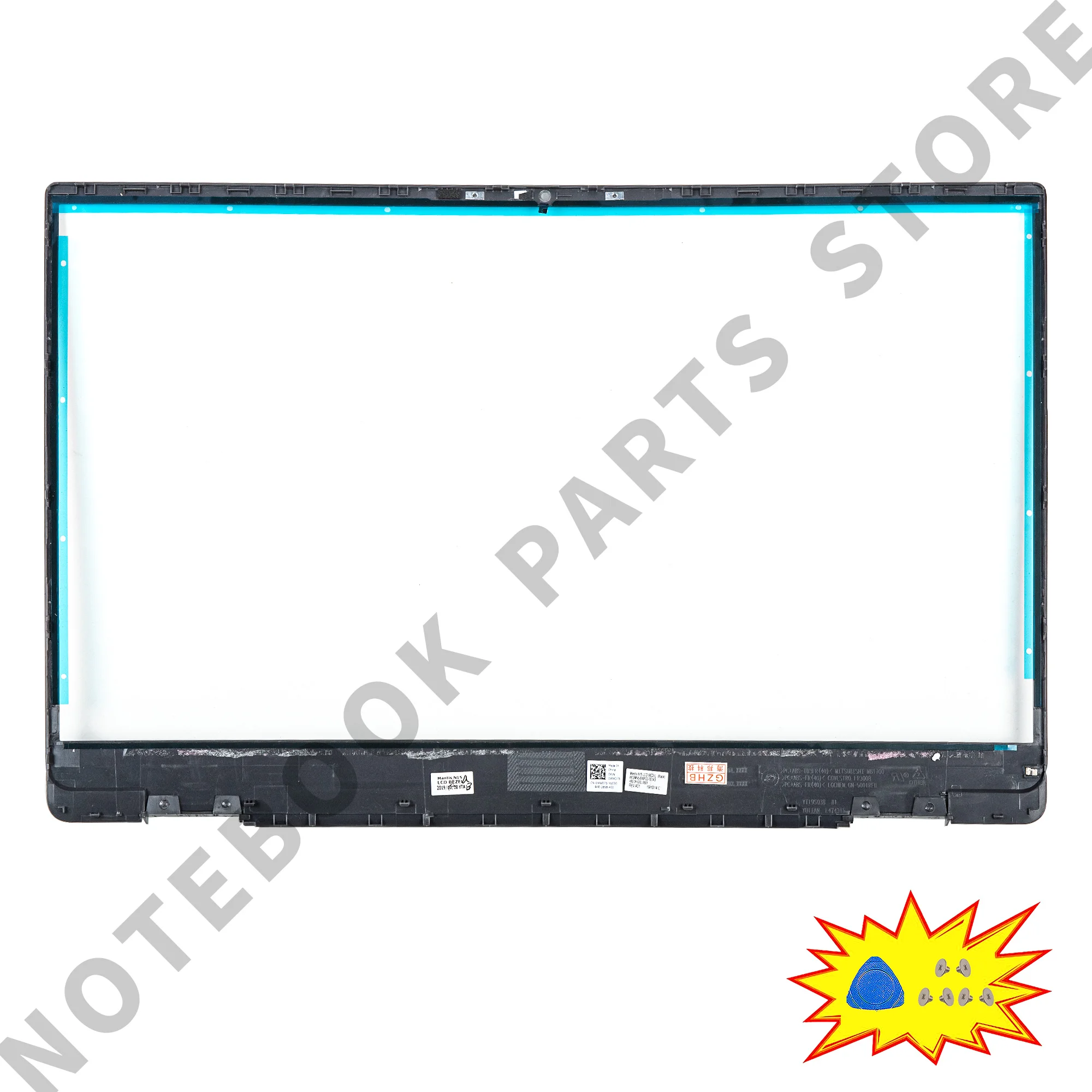 Imagem -03 - Metal para Inspiron 15 5590 5598 Lcd Capa Traseira 039t35 Moldura Frontal 0h8g80 Apoio para as Mãos 0nkkxh Inferior 0khgwh Dobradiças Novo Case Peças de