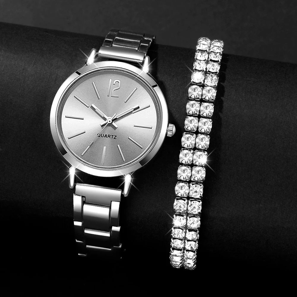 New Women's Fashion Quartz Watch Fashion Bracelet, Round Dial, Perfect for Daily Commuting and Giving Gifts to Friends
