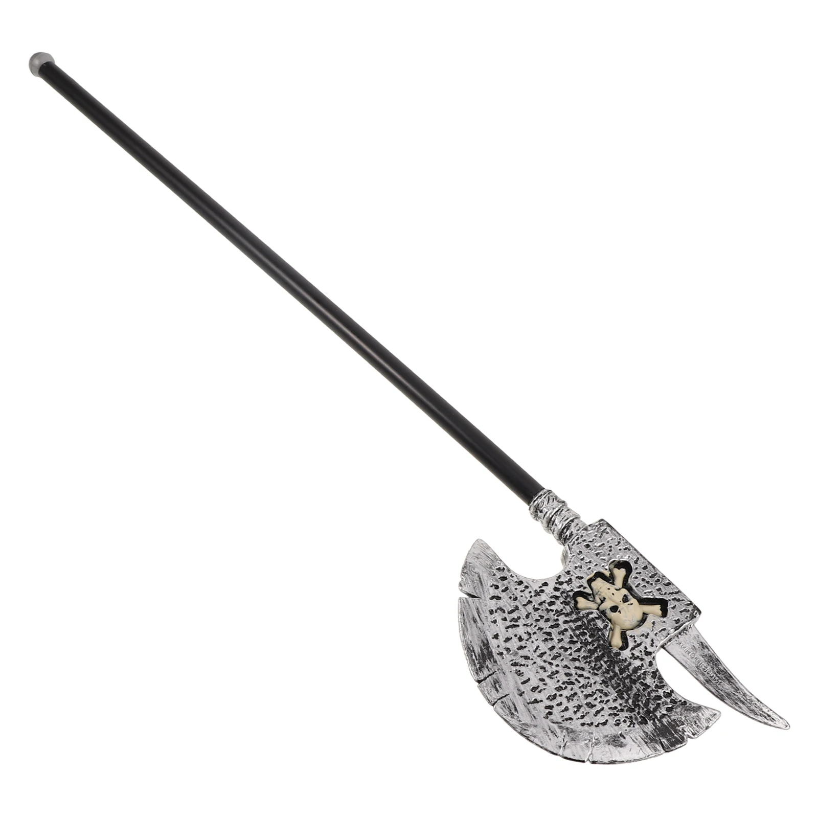 

Axe Props Plastic Halloween Axe Costume Party Hatchet Toy Realistic Skull Design Lightweight Silver Color Halloween