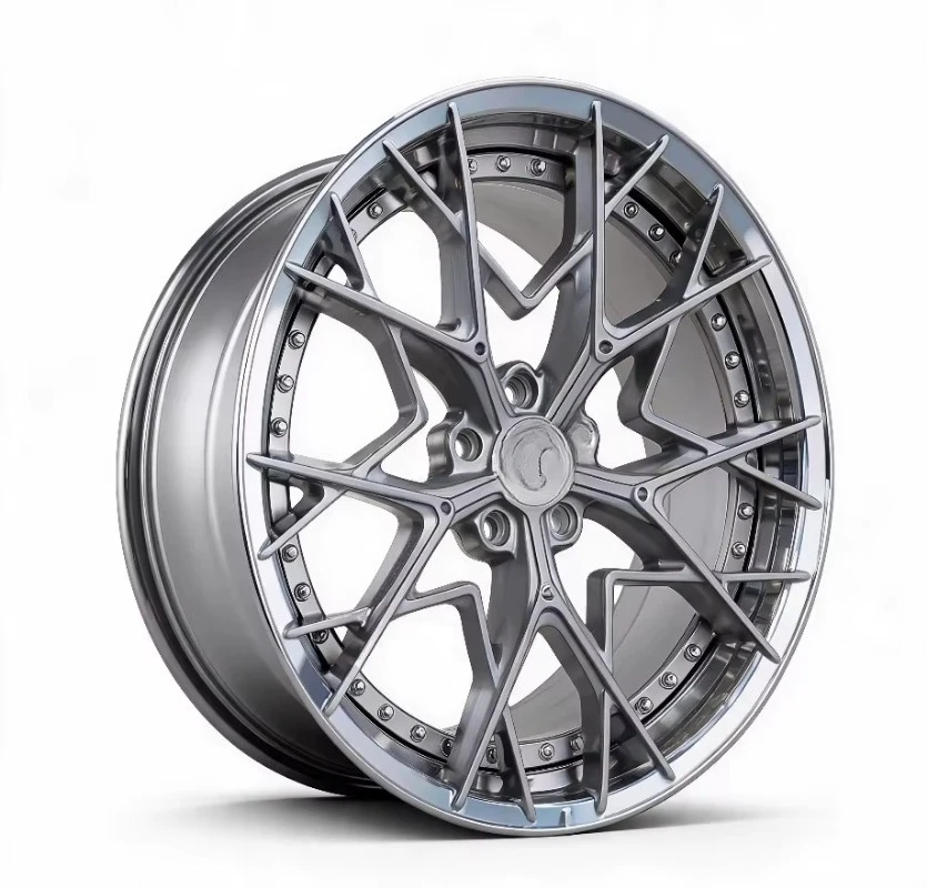 5x114.3 Wheels Professional  21 22 Inch Forged Aluminum Alloy 2-Piece Wheels Polished Lip Brushed Center for C63 E63 Tuning Rims