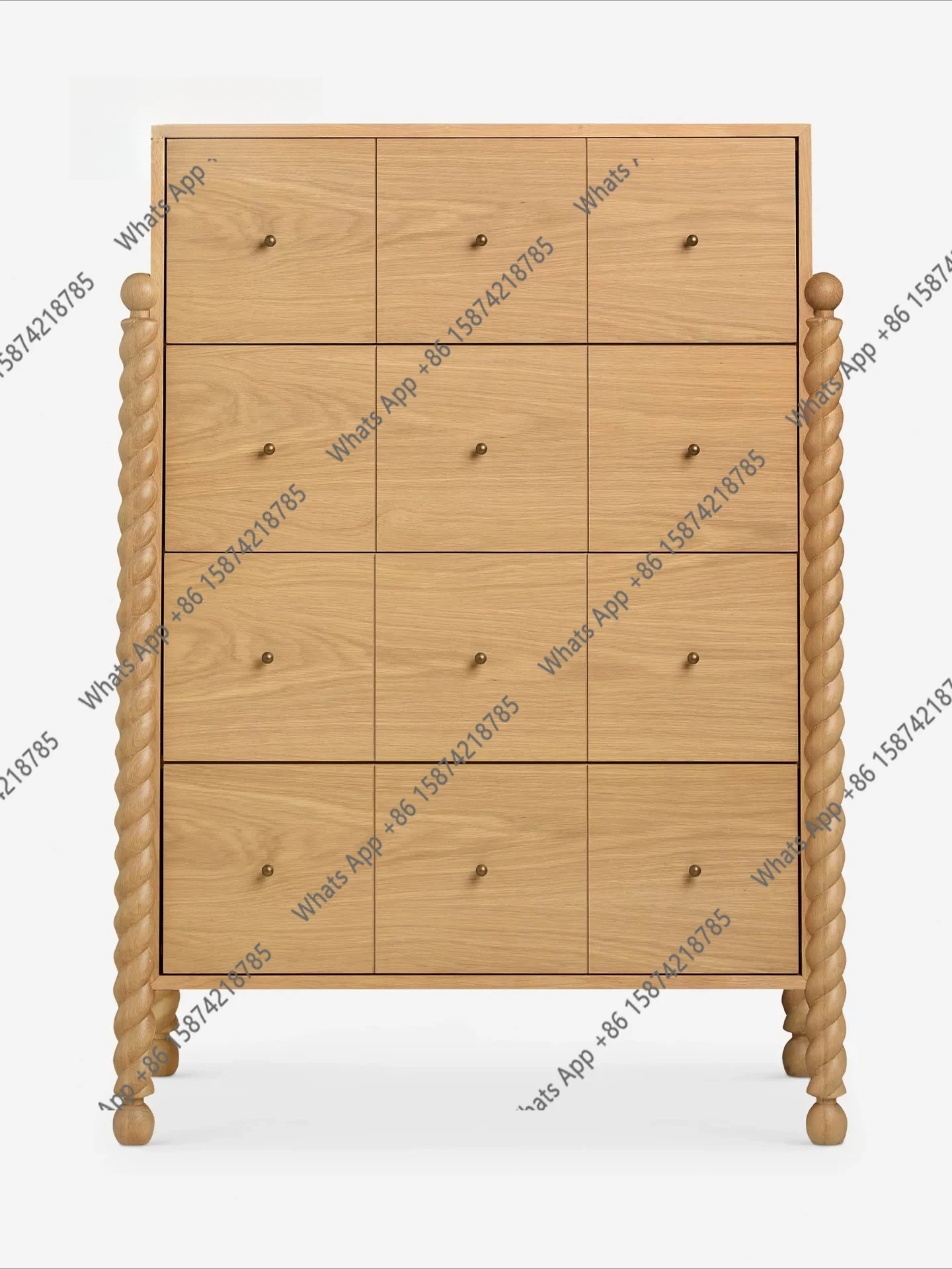 Designer second-hand chest of drawers, bedroom living room, solid wood, second-hand wall-mounted storage cabinet, light luxury s