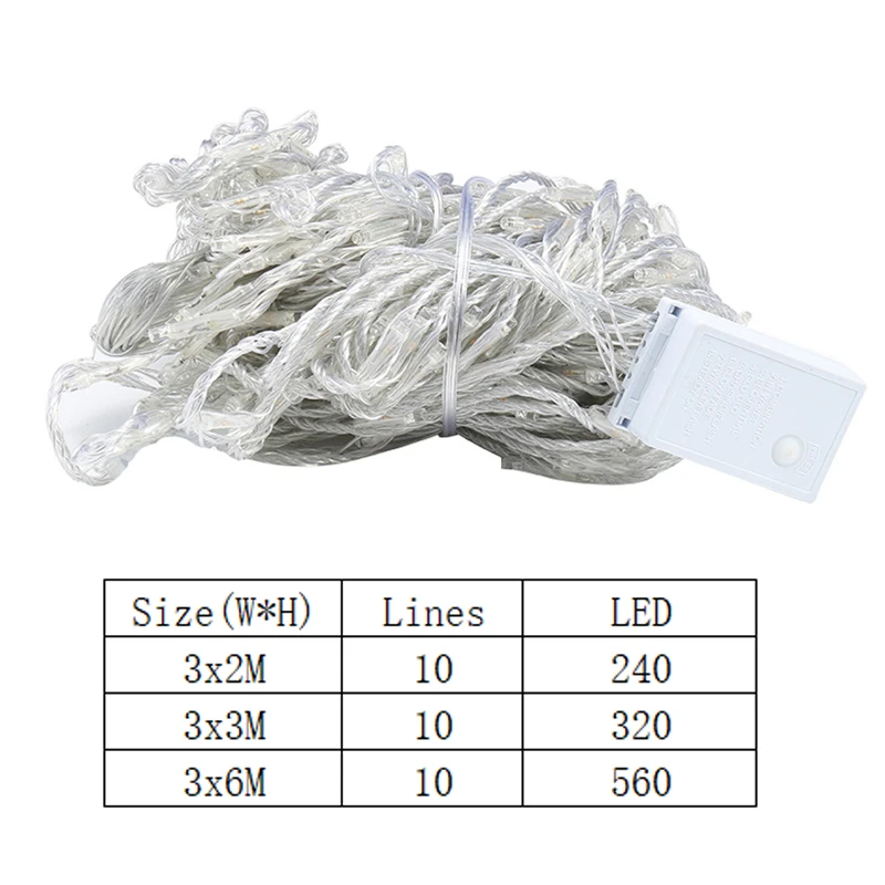 3x2 متر LED سلسلة شلال فلاش الستار أضواء النيزك دش المطر ضوء عيد الميلاد الزفاف الديكور جليد الجنية LED جارلاند #6