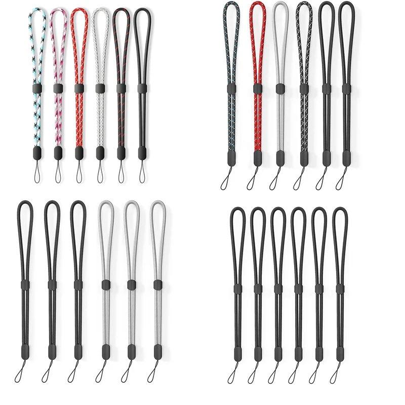 M05K Hand Wrist Strap Lanyard, 6 Pack Adjustable Colorful Nylon Hand Wrist Straps For Gopro, Camera, Keys, Keychain, Phone