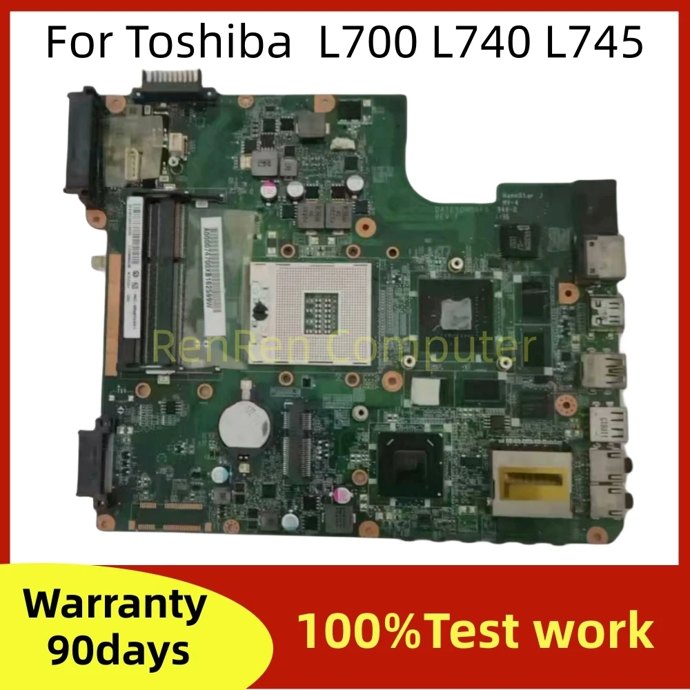 DATE5DMB8F0 For Toshiba Satellite L700 L740 L745 GT525M 1G Laptop Motherboard A000074700 HM65 N12P-LP-A1 DDR3 Notebook Mainboard