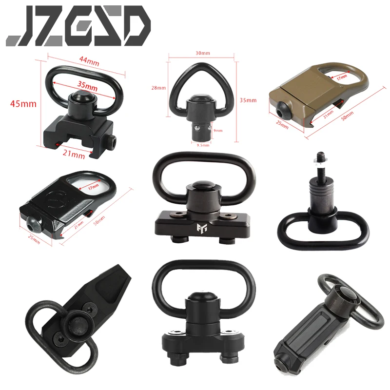 

Tactical Sling Swivel Stud Mount Adapter For Mlok Rail Quick Release QD Sling Swivel Mount Adapter Hunting Rifle Accessories