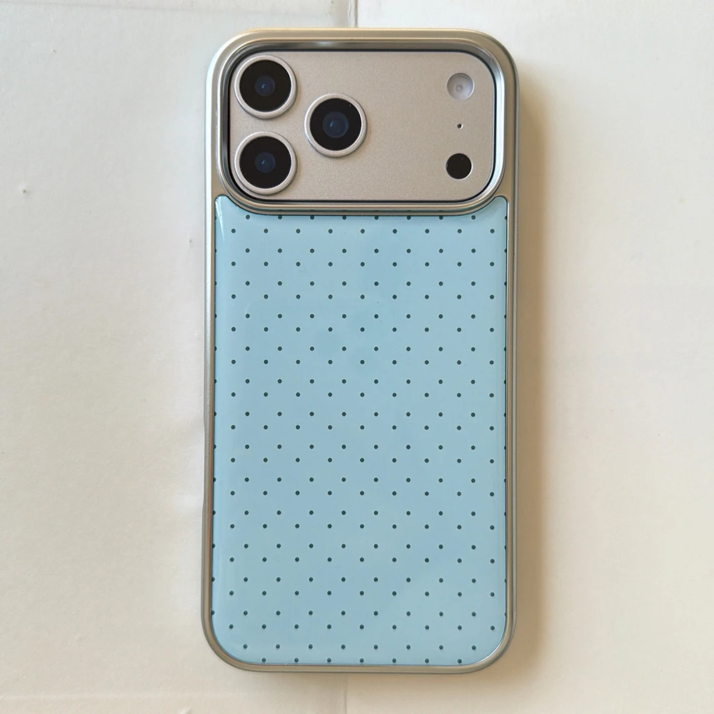 Koreanische INS Polka-Dot-Muster, galvanisierte Silber-Handyhülle für iPhone 17 Promax 18 13 14 15 16 Pro Max, stoßfeste Schutzhülle Funda – Detail 28