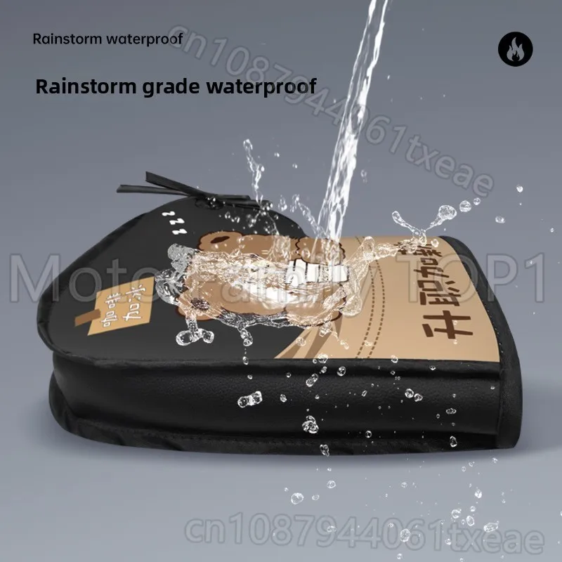 ปลอกหุ้มแฮนด์รถมอเตอร์ไซค์ไฟฟ้า ผ้ากำมะหยี่หนาพิเศษสำหรับฤดูหนาว ป้องกันความหนาว กันน้ำ พร้อมที่บังลม