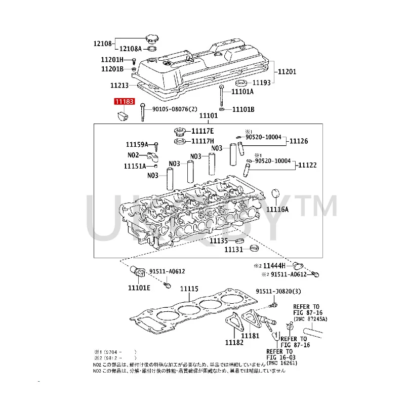 1118350010 To yo ta Land Cruiser Hilux Prado Coaster Half circle plug