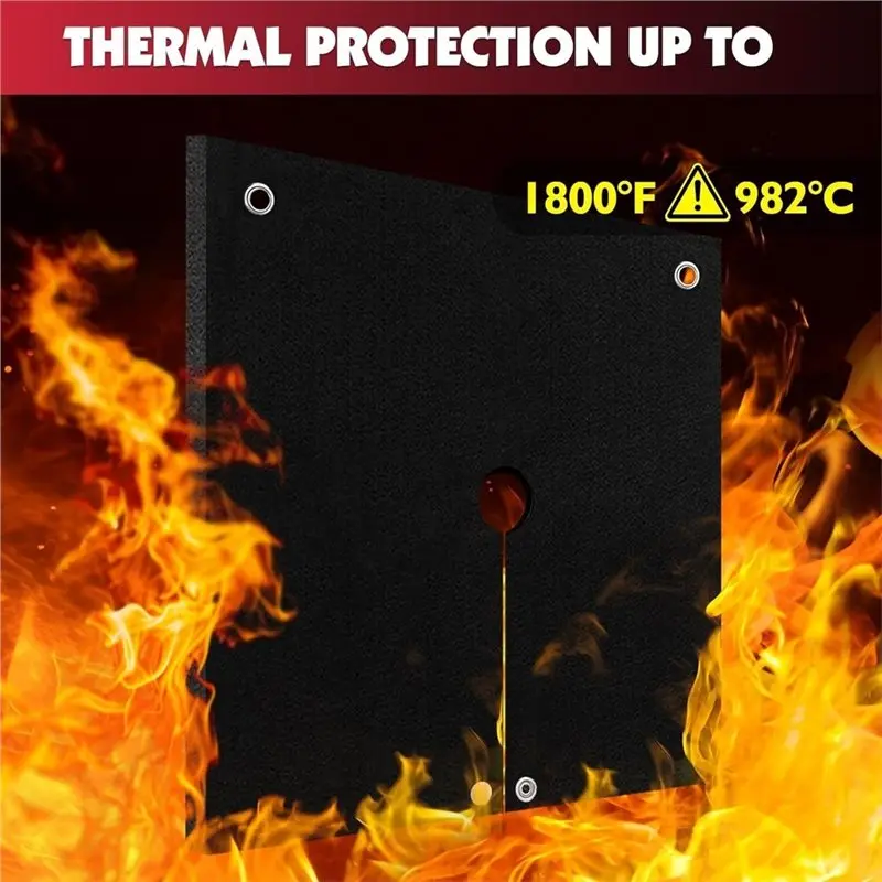 YLS-For Torch Flame Protection 5Mm Heat Shield Brazing Fireproof Welding Blanket 2 Packs HVAC Tools