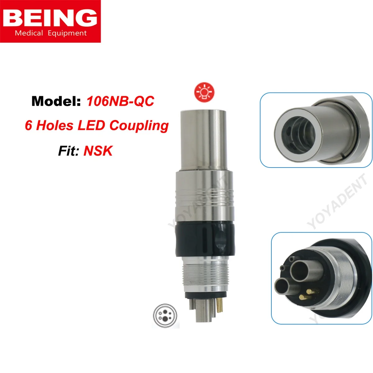 YUSENDENT COXO Coupleur LED Dentaire B2/M4 QD-J 3