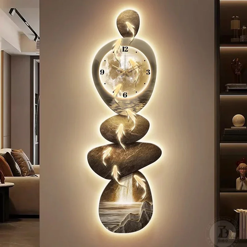 Fashion Silent Wall Clocks Luxury Led Aesthetic Design Minimalist Wall Watch Restaurant Nordic  Home Decoration