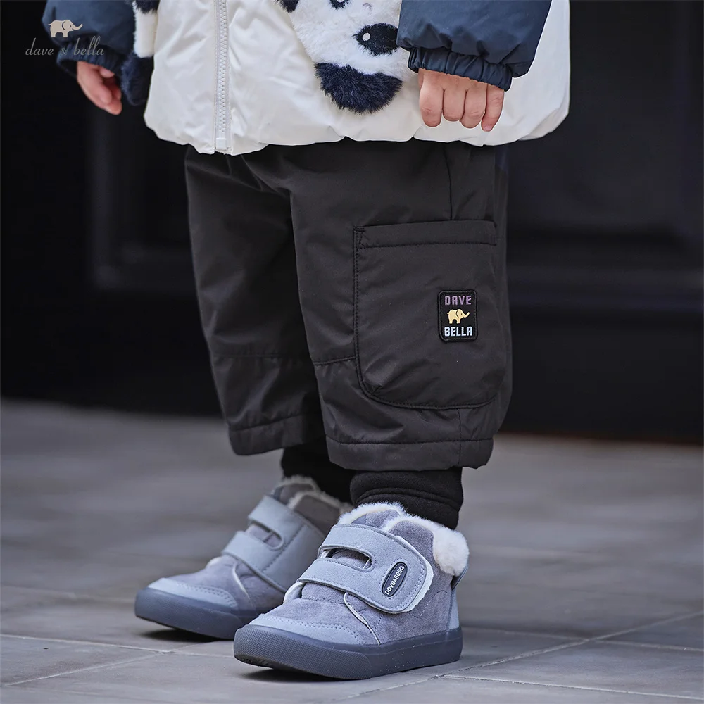 

Хлопковые штаны для мальчиков Dave Bella, осенне-зимние детские толстые теплые брюки из двух предметов, модная верхняя одежда, детские штаны DB4253918
