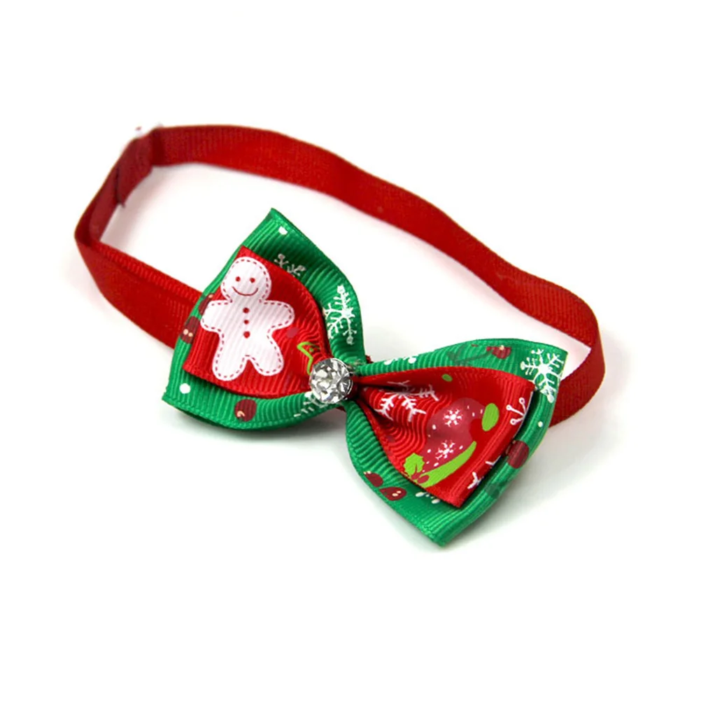 

20Pcs Christmas Pet Bow Ties Adjustable Dog Collar Neck Tie for Parties Weddings Holiday Dog Accessories Pet Necktie
