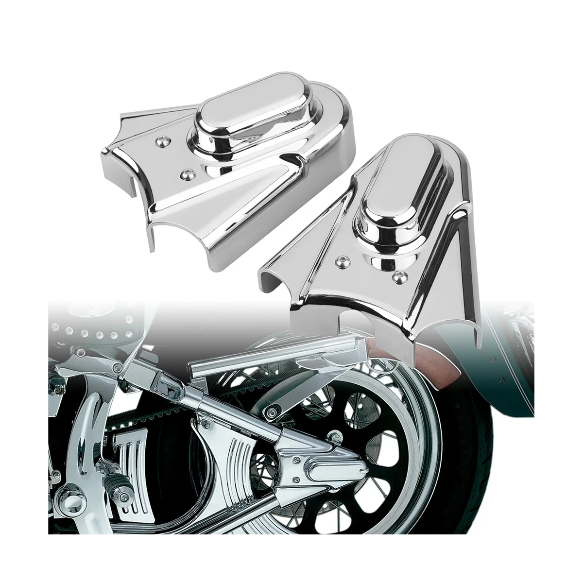 Motorcycle Bar Shield Rear Axle Cover for Harley Softail Bad Boy Night Train Standard EFI FXSTI Chrome Rear Swingarm Cap