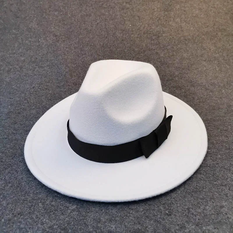 Topi Fedora's Muslim Dingin Topi Jazz Klassieke Vilten Topi Fedora Panama Casual Uch Pesta Panke Chapeau Luxe Chapeu Panama Masculino