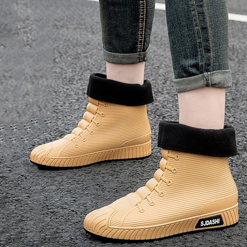 Couple Rain Boots 2023 Summer New Fashion All-match Rubber Boots Non-Slip Waterproof Work Boots Comfortable Fishing Shoes 40-44