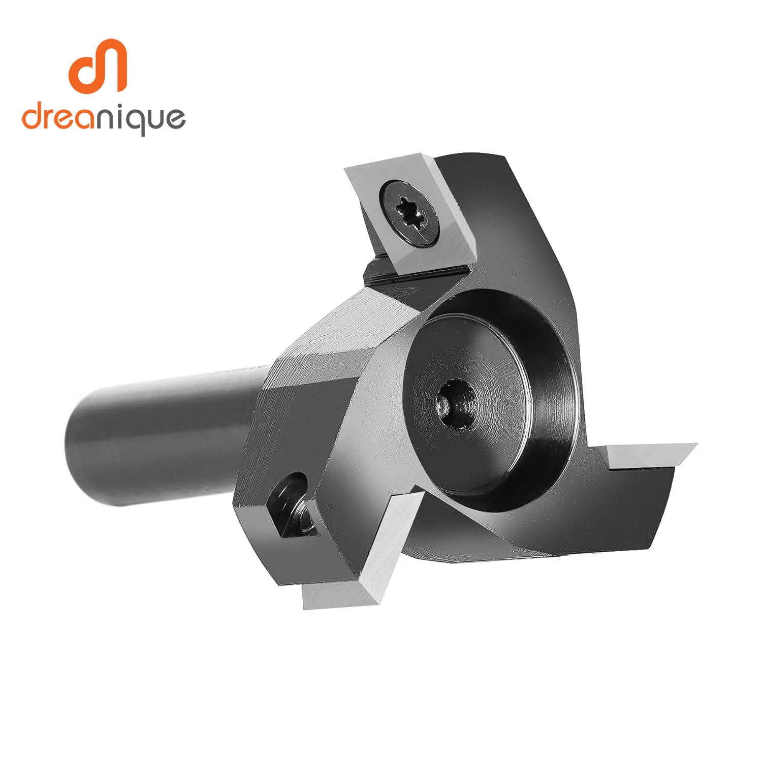 Dreanique 2-4 Flutes Wood Planer Bit 63.5mm Cutting Diameter 1/4 1/2 Inch Spoilboard Surfacing Router Bit Insert Carbide Slab