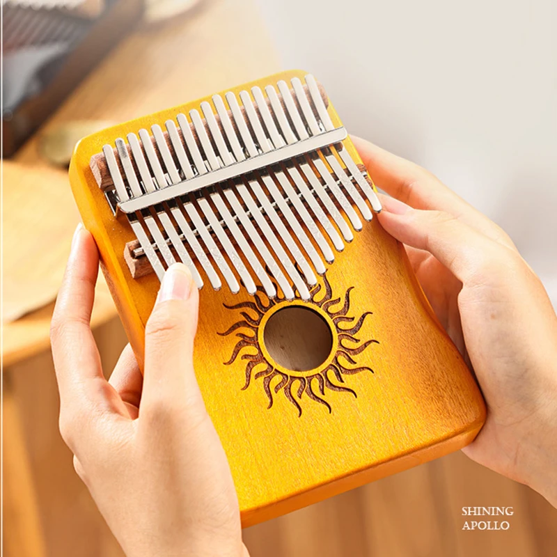 Kalimba Hluru, pianino palcowe, 17/21 klawiszy, kalimba, pianino kciukowe, instrument muzyczny, mbira dla początkujących, prezent dla miłośników muzyki.
