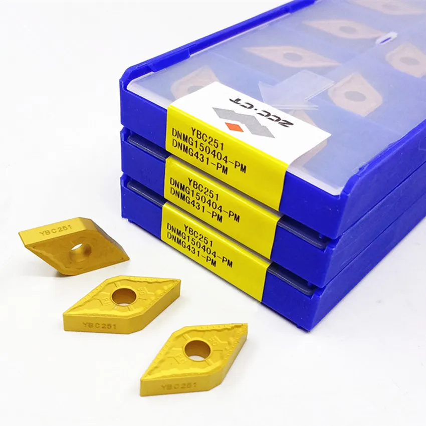 

DNMG150404-PM YBC251/DNMG150408-PM YBC251/DNMG150412-PM YBC251 DNMG431 DNMG432 DNMG433 ZCC.CT CNC carbide inserts 10pcs/box