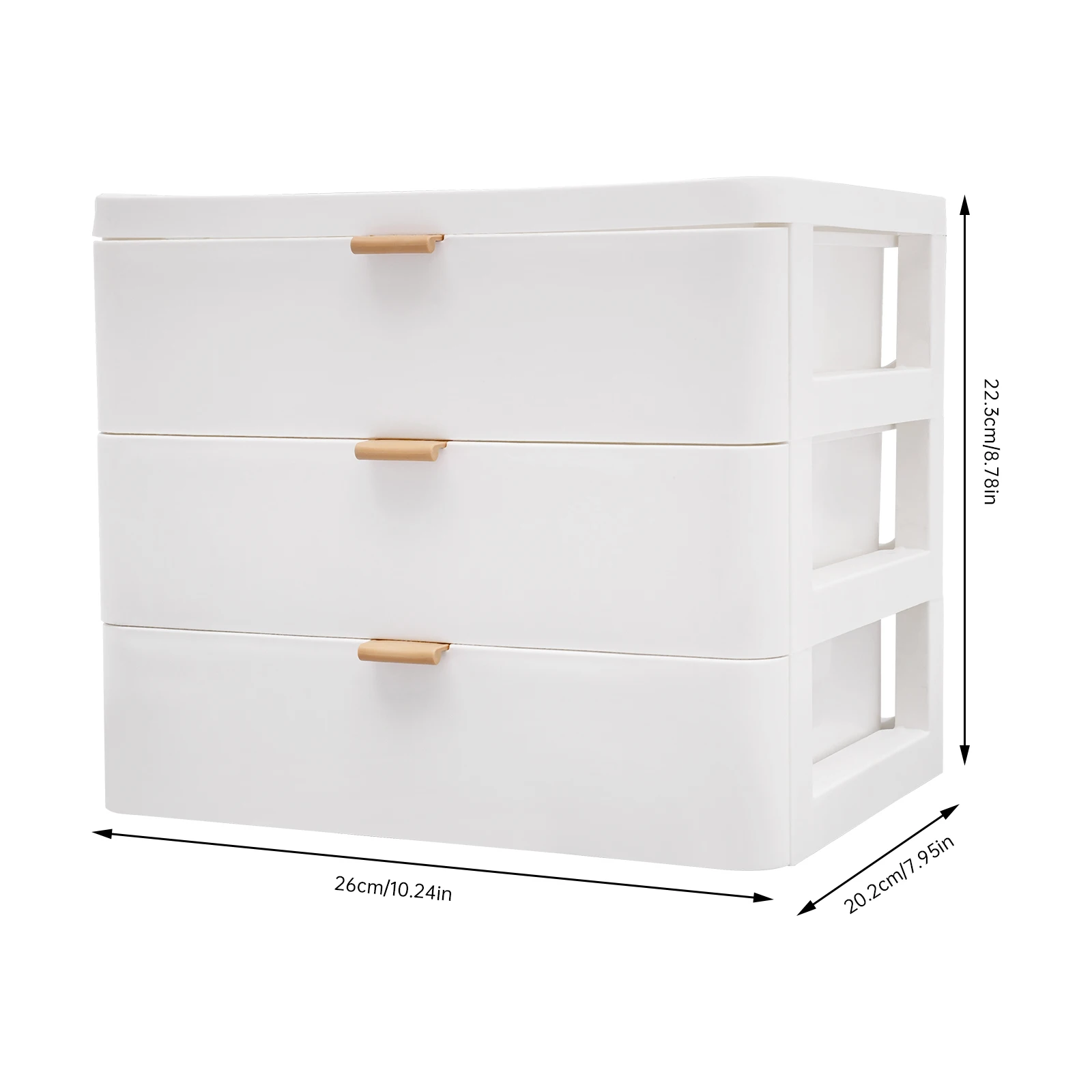 Large-Capacity 3-Tier Storage Organizer, Sturdy PP Material, Stylish White Design
