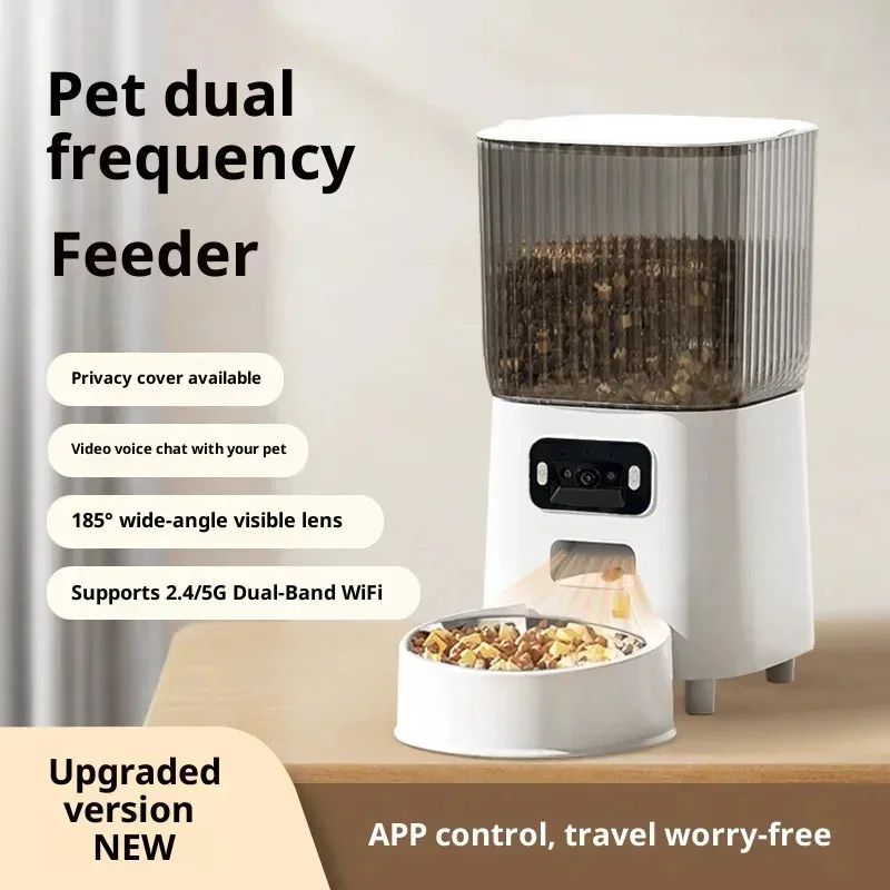 

Wide-Angle Video Pet Feeder - Dual-Band Smart Auto Dispenser with Timer & App, HD Monitoring for Cats/Dogs (CE/FCC)​