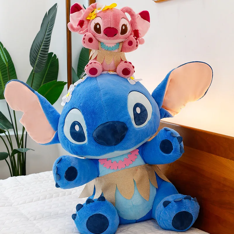 Disney Kawaii peluche angelo punto camicia hawaiana estate carina bambola di pezza bambini compleanno regalo di Natale per gli amanti dei bambini